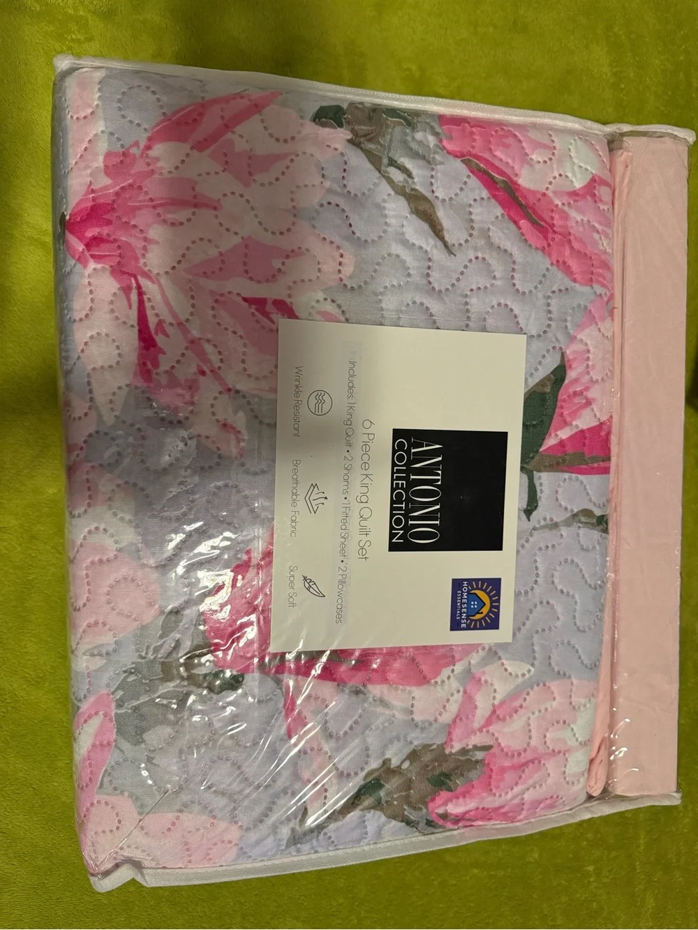 Pink Floral Quilt Set - Home Bedding